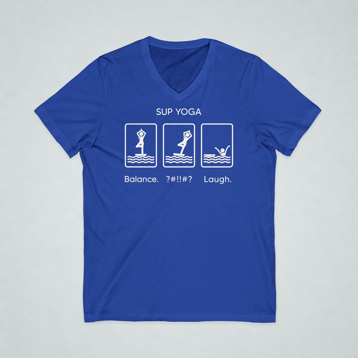 Balance Fall Laugh Short Sleeve V-Neck Tee