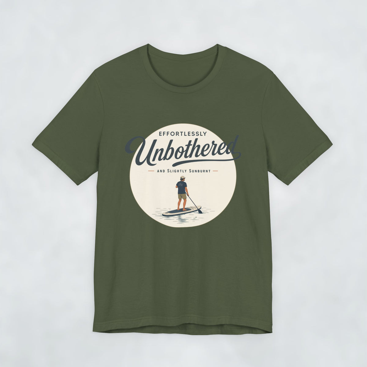 Effortlessly Unbothered Male Paddleboarder