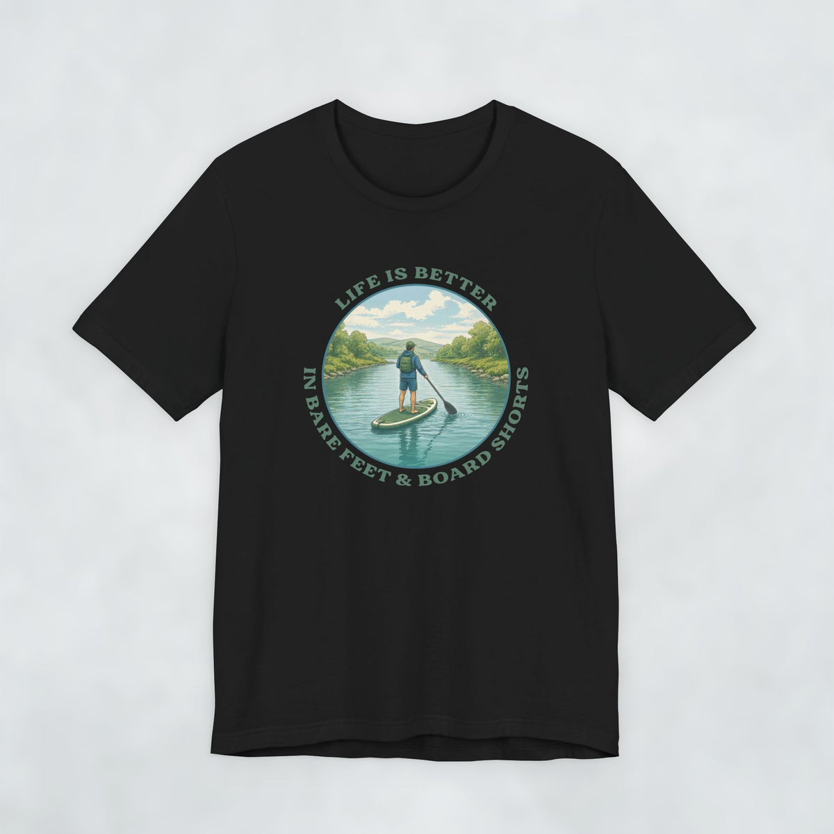 Life is better in bare feet and board shorts t shirt