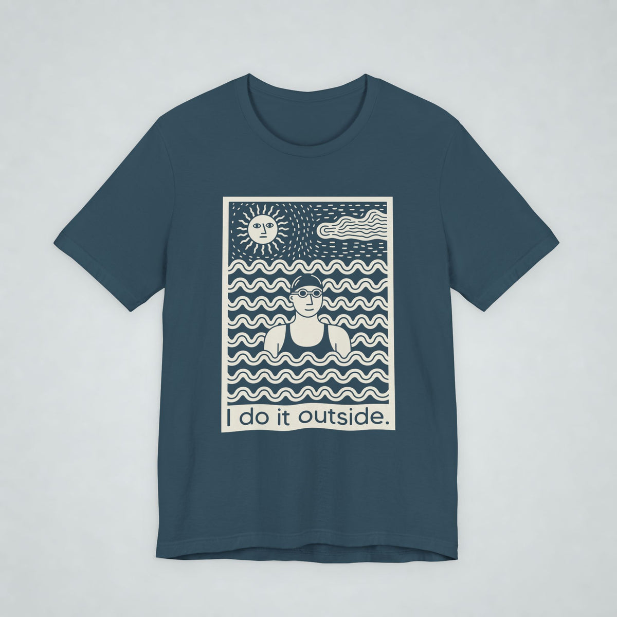 I Do It Outside Female Swim T Shirt