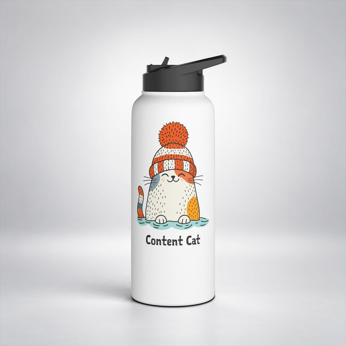 Content Cat Wild Swim Insulated Bottle