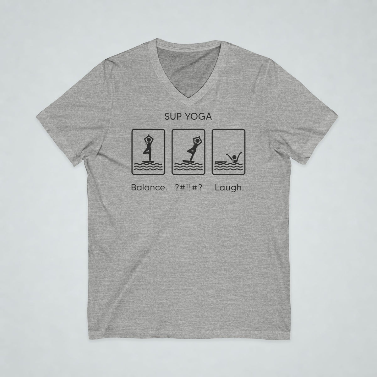 Balance Fall Laugh Short Sleeve V-Neck Tee
