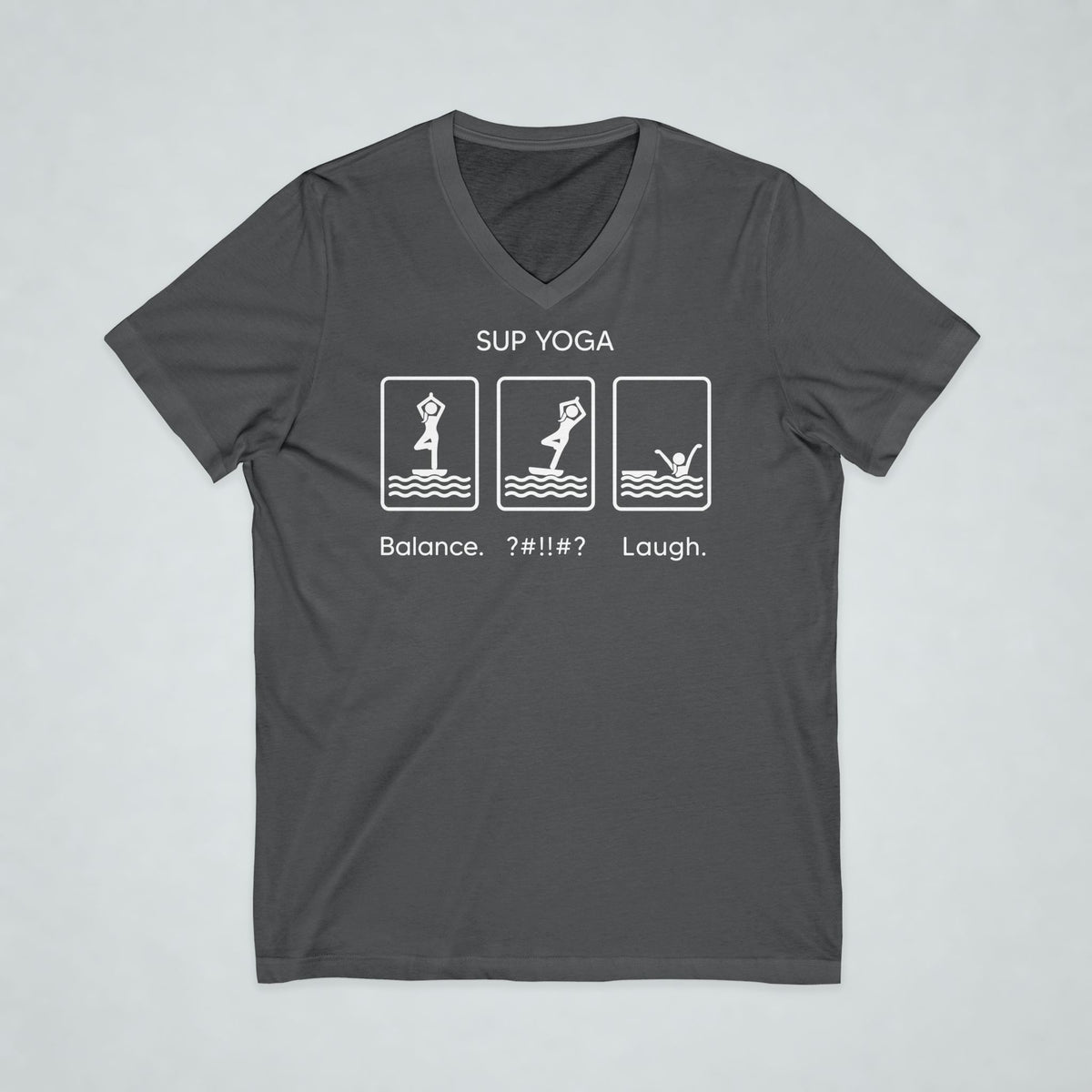 Balance Fall Laugh Short Sleeve V-Neck Tee