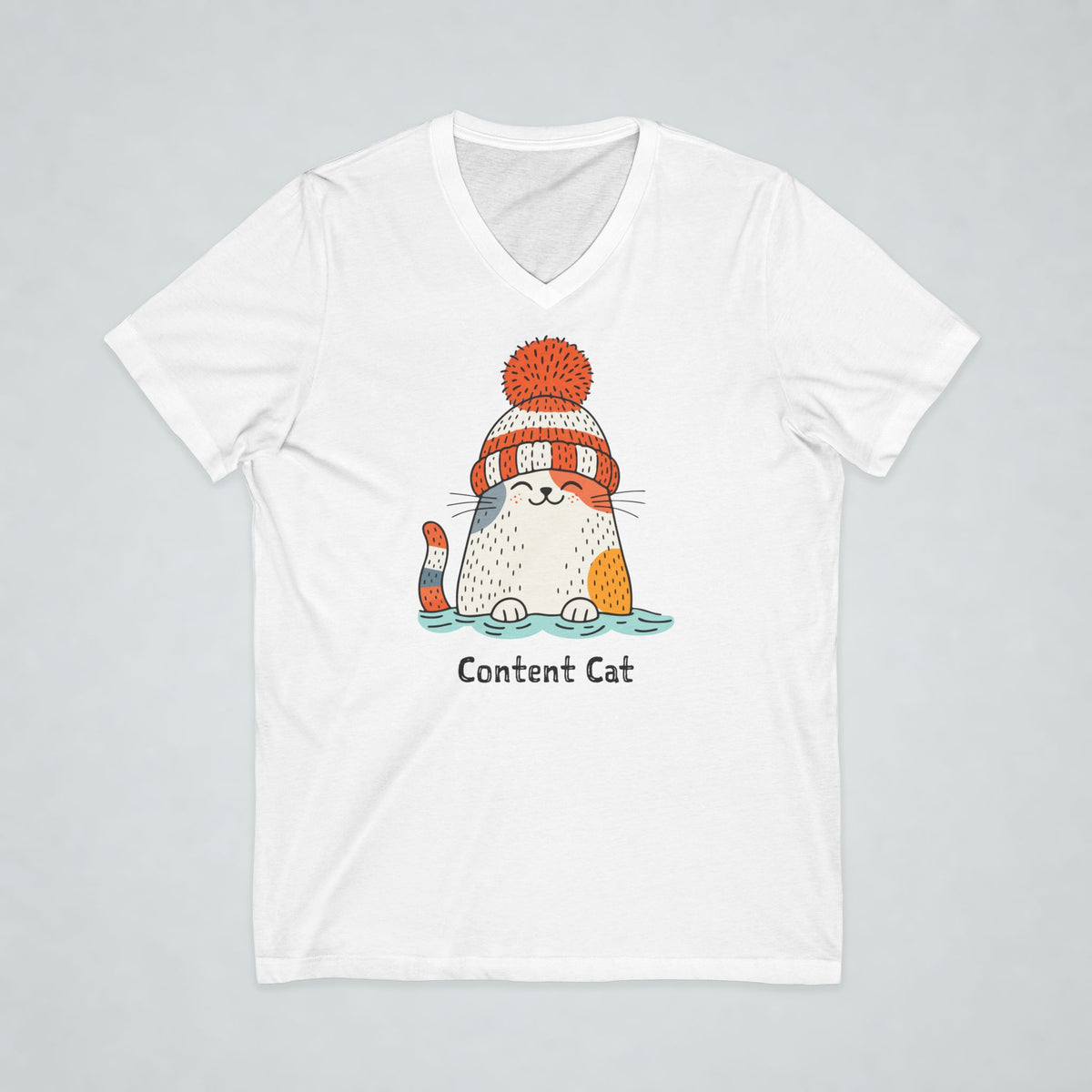 Content Cat Wild Swim V-Neck Tee