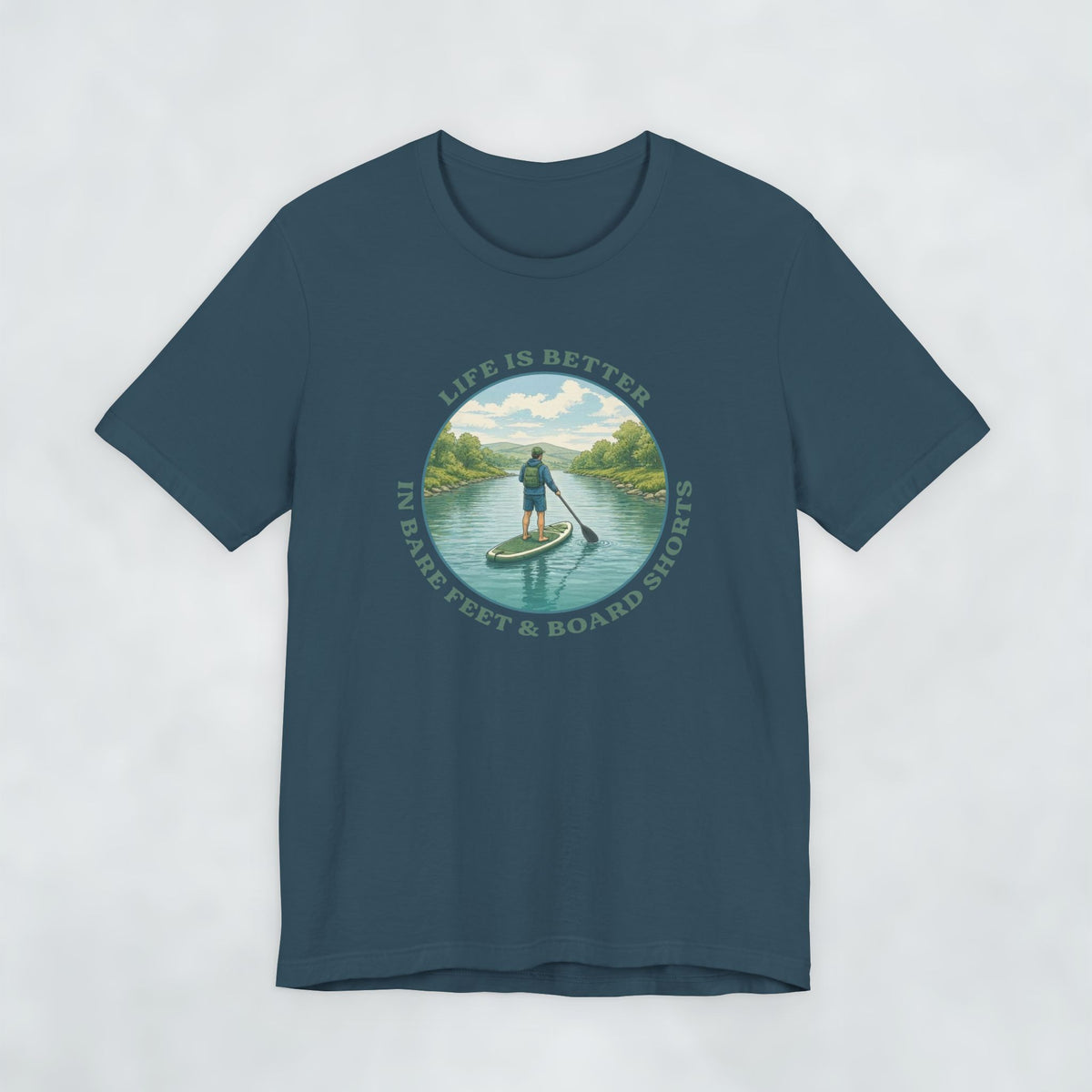 Life is better in bare feet and board shorts t shirt