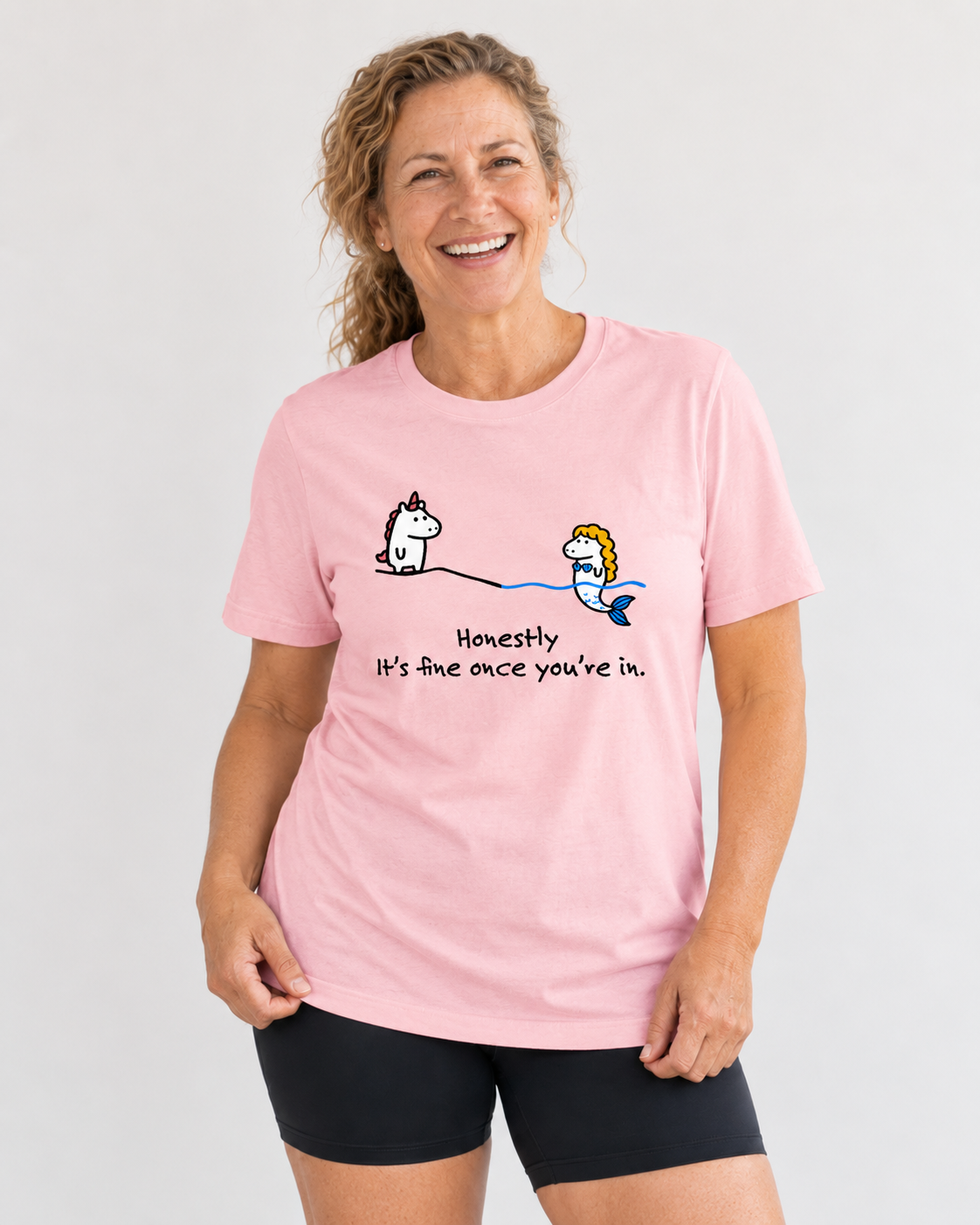 unicorn and mermaid Its fine once you're in T shirt