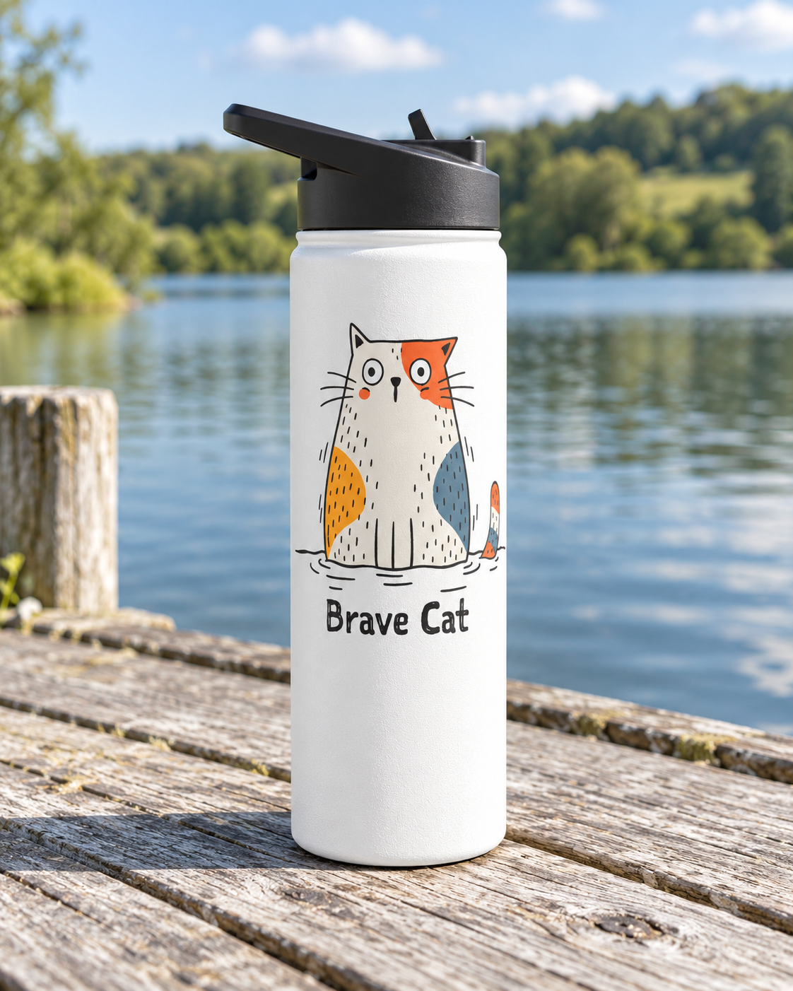 Brave Cat Wild Swim Insulated Bottle