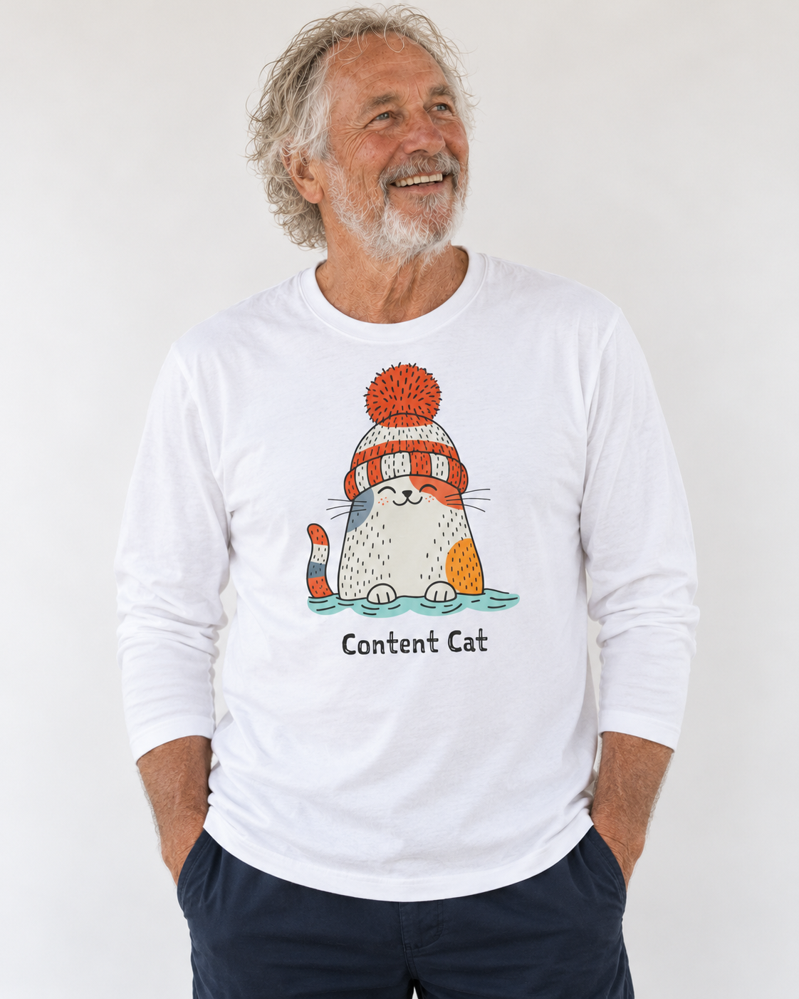 Content Cat Wild Swim Long Sleeve Tee