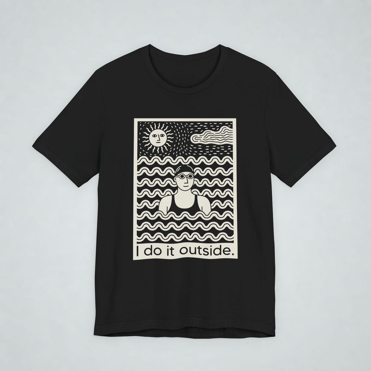 I Do It Outside Female Swim T Shirt