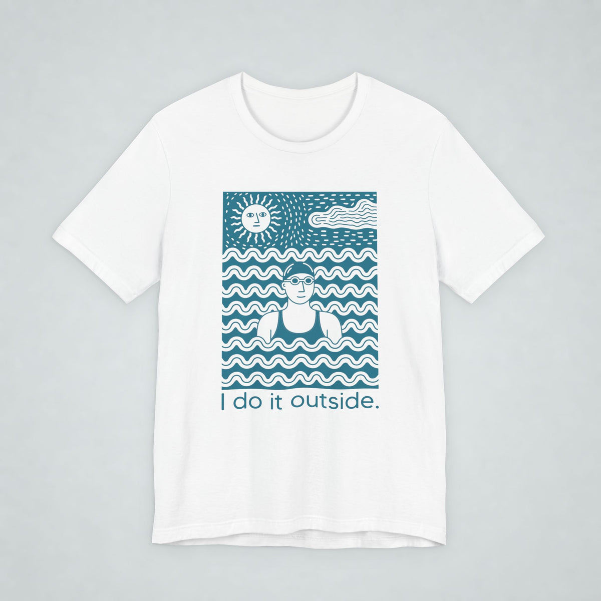 I Do It Outside Female Swim T Shirt