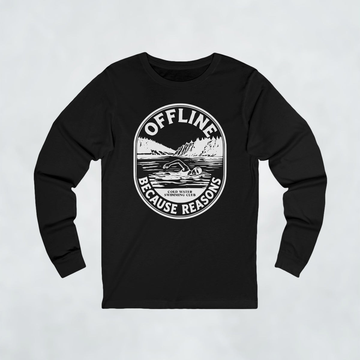 Offline Because Reasons Female Swimmer Long Sleeve T Shirt