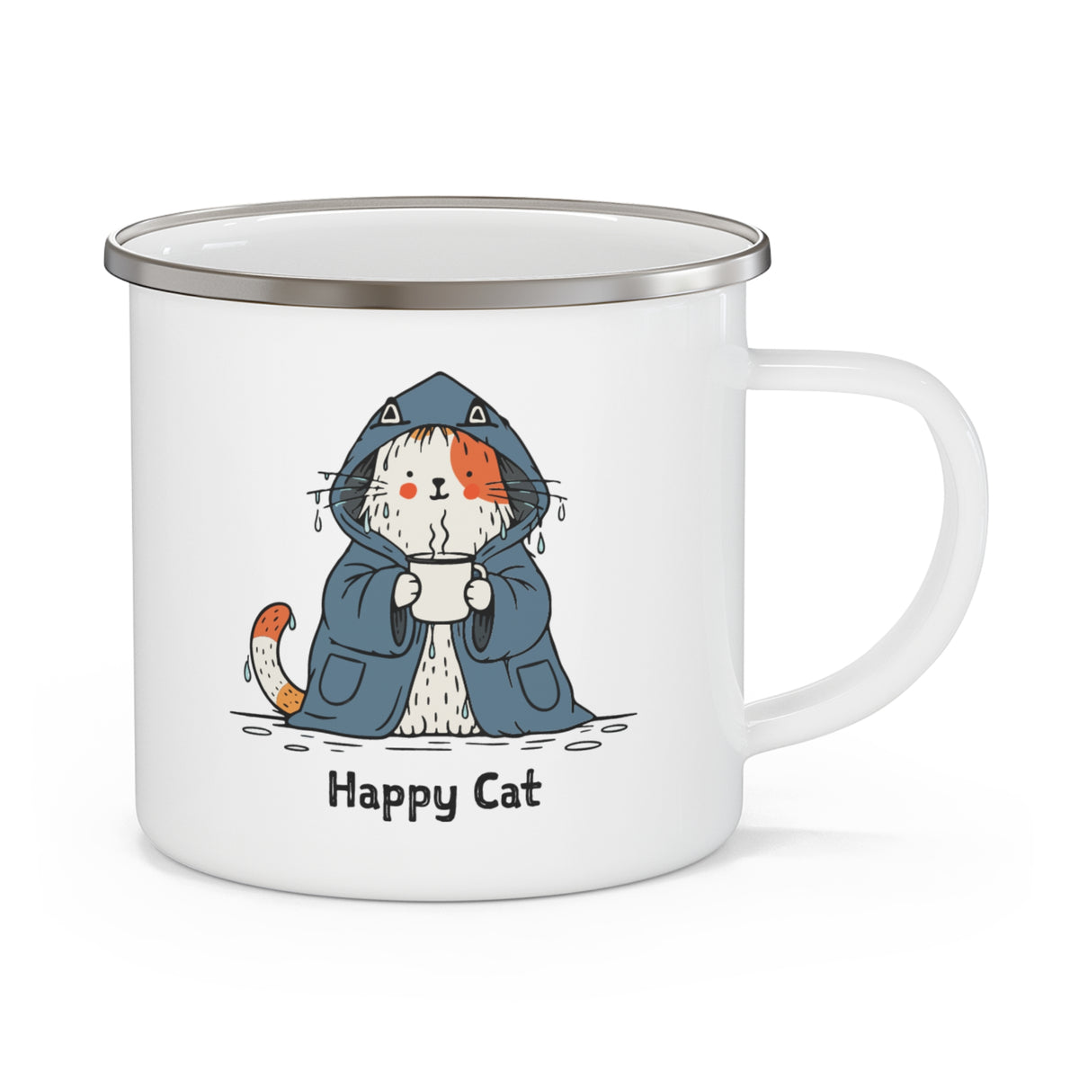 Happy Cat Wild Swim Enamel Mug