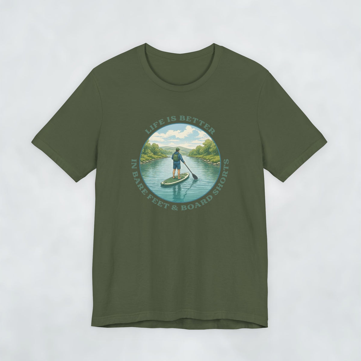 Life is better in bare feet and board shorts t shirt
