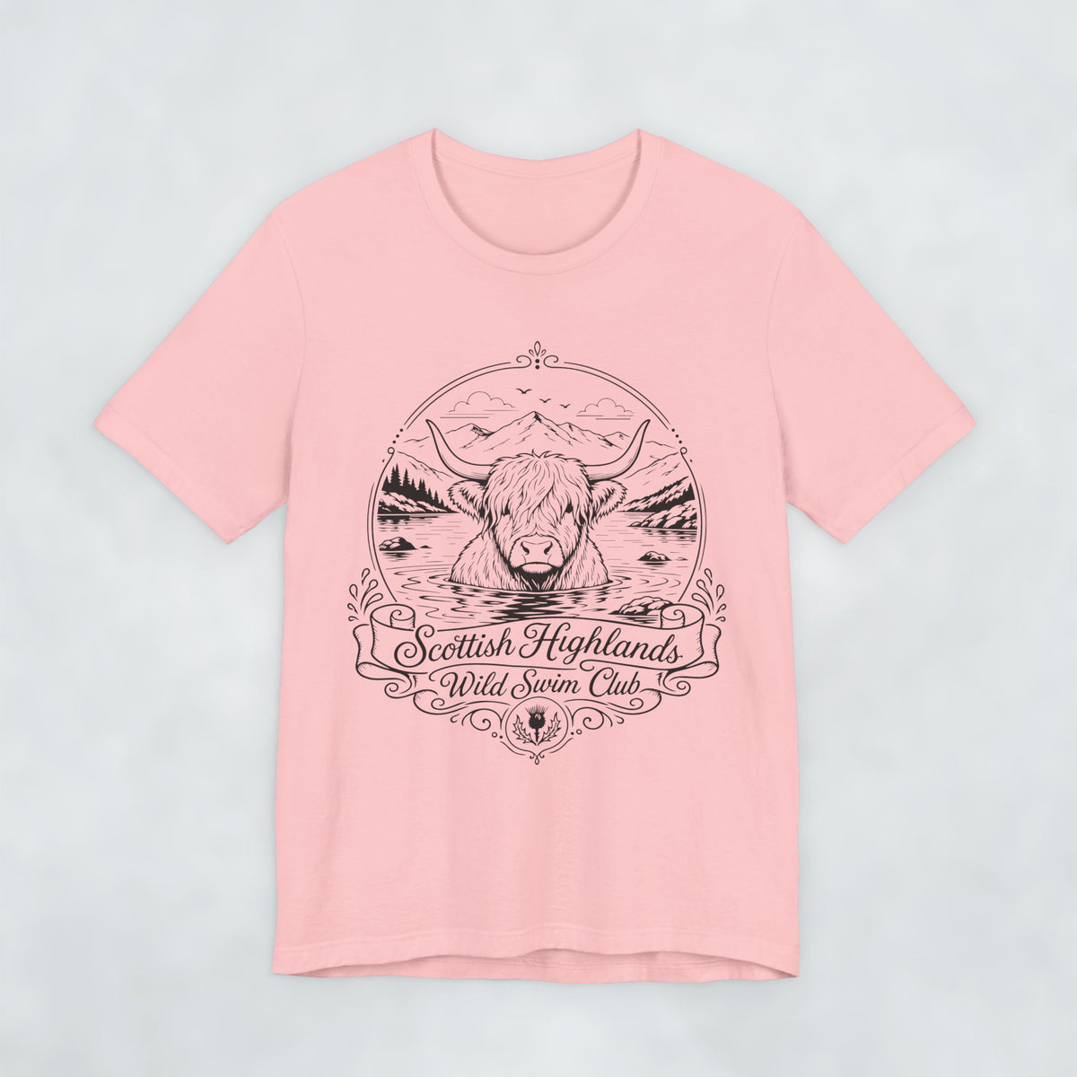 Scottish Highlands Wild Swim Club t shirt