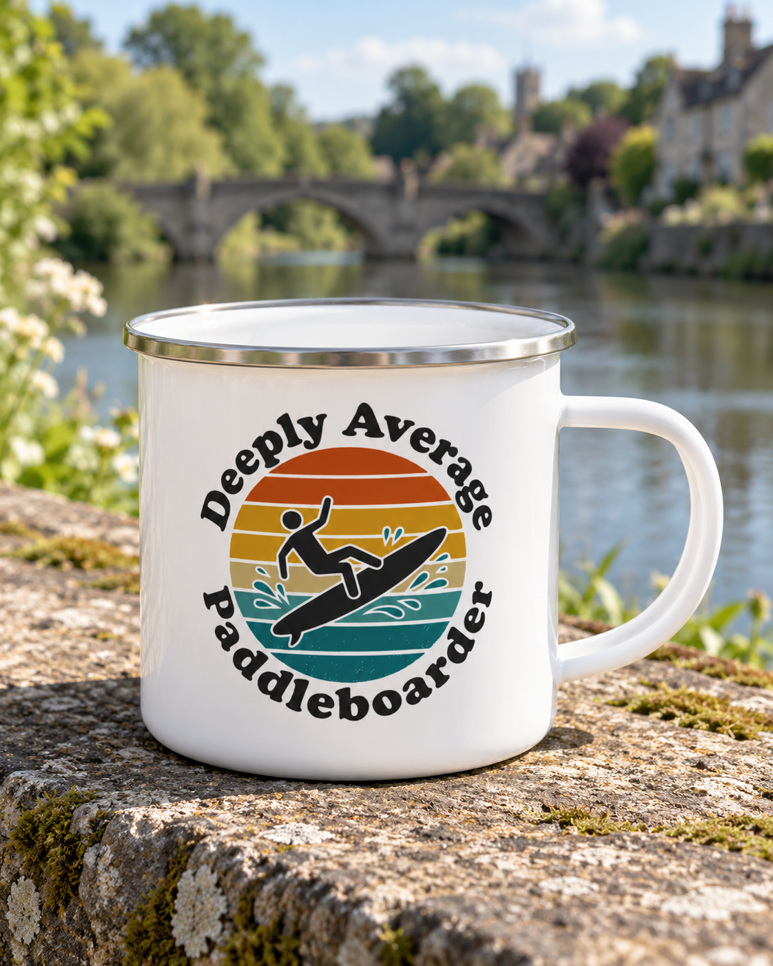 Deeply Average Paddleboarder Enamel Mug