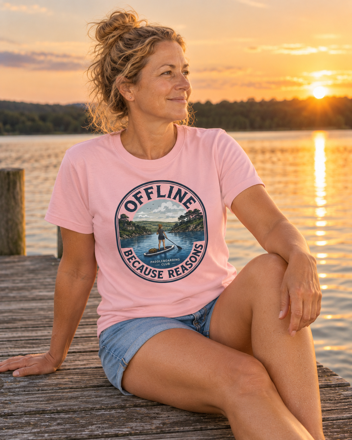 Offline Because Reasons Female Paddleboarder