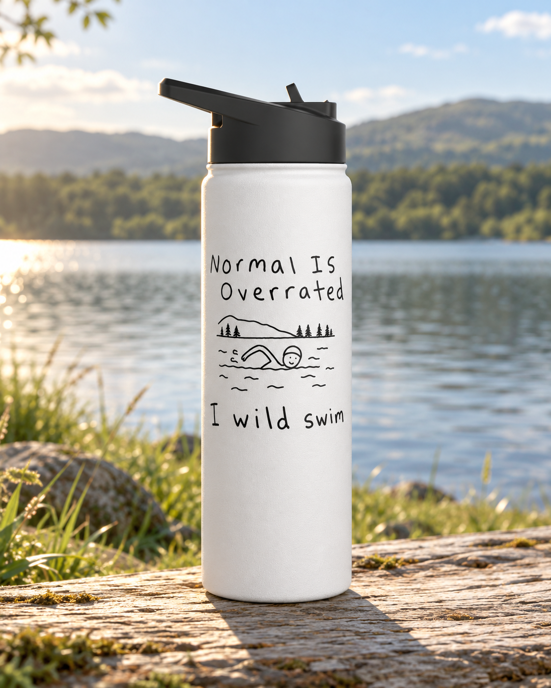 Normal Is Overrated I Wild Swim Insulated Bottle