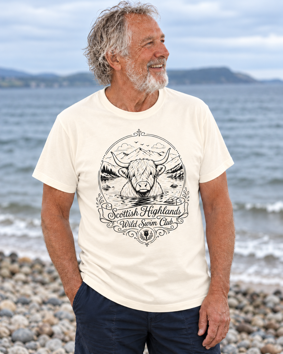 Scottish Highlands Wild Swim Club t shirt