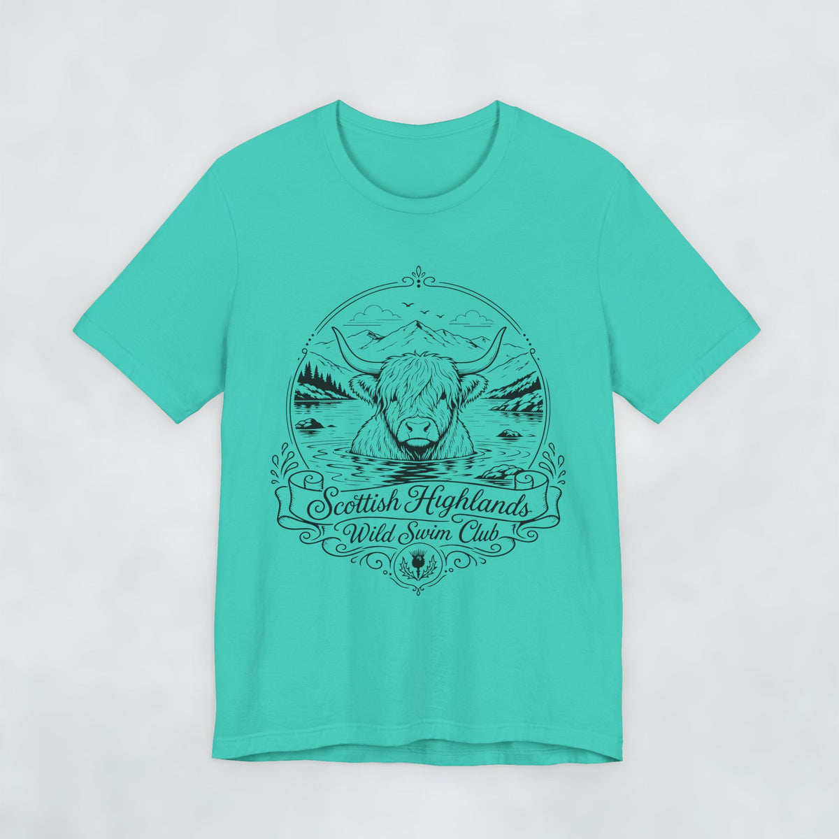 Scottish Highlands Wild Swim Club t shirt