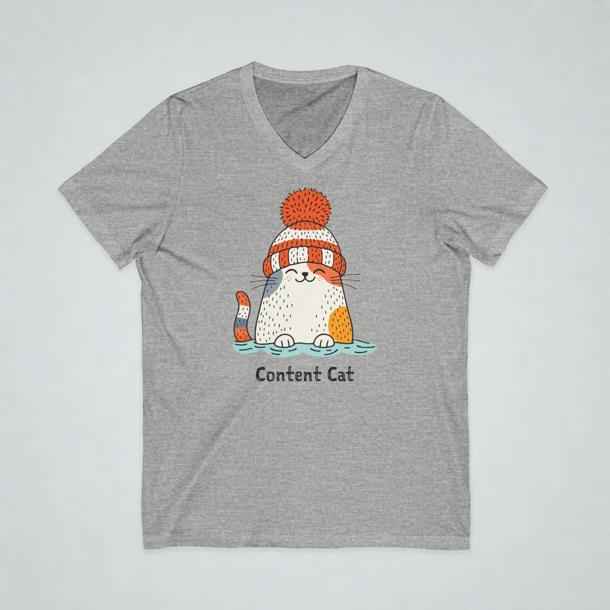 Content Cat Wild Swim V-Neck Tee