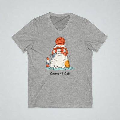 Content Cat Wild Swim V-Neck Tee