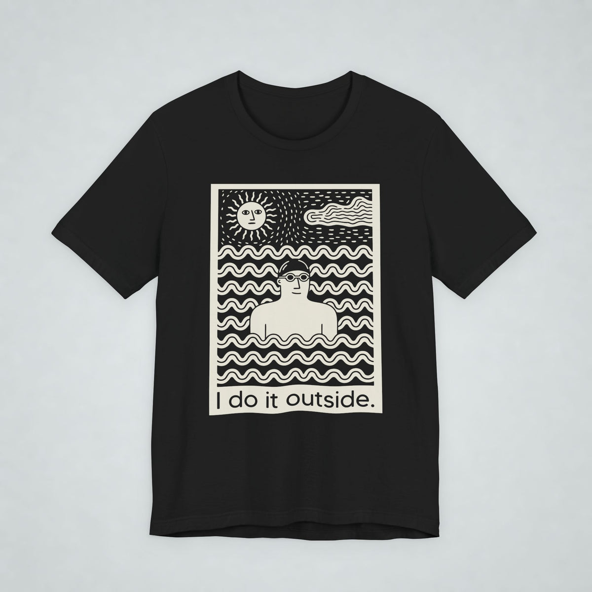 Do It Outside Male Swim T Shirt
