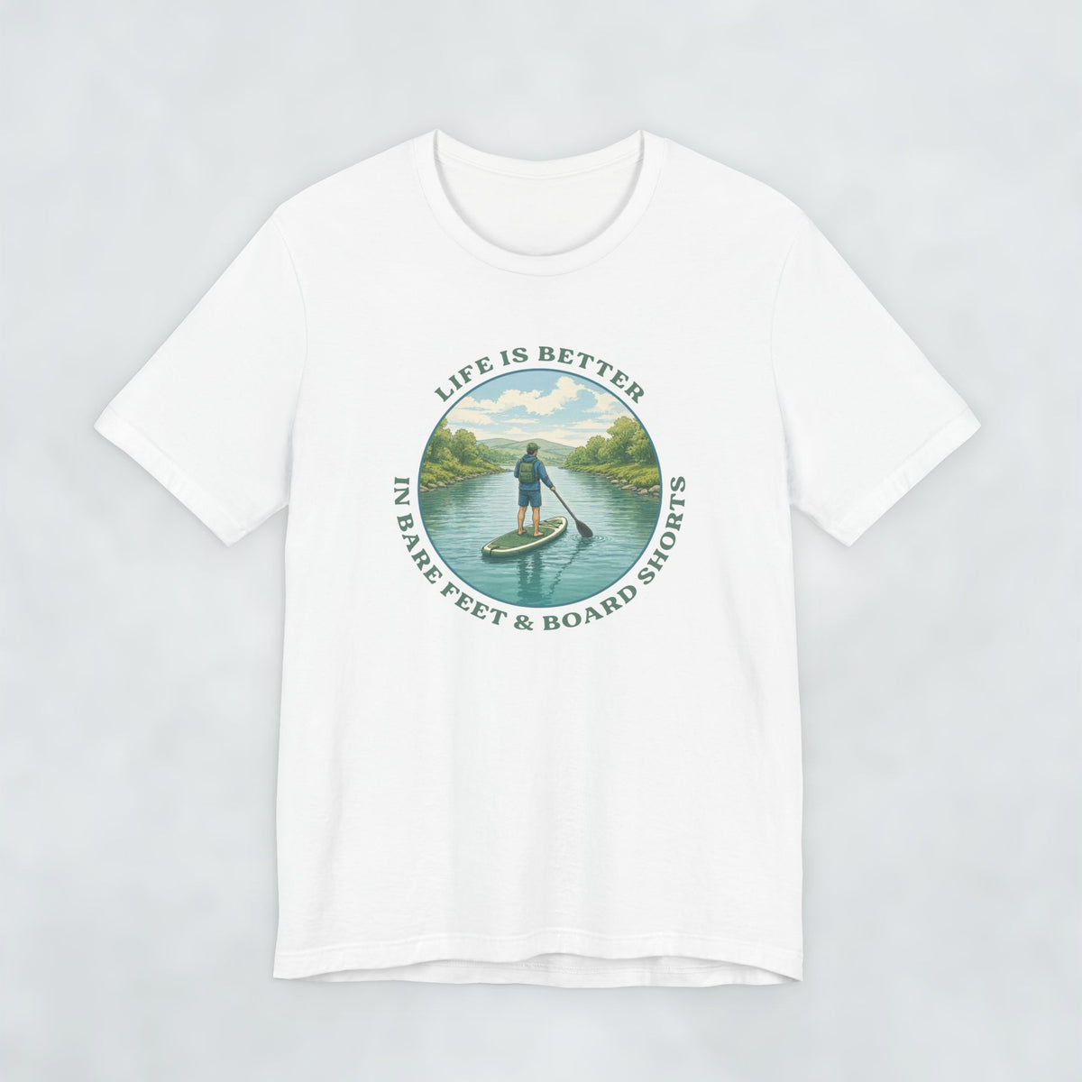 Life is better in bare feet and board shorts t shirt
