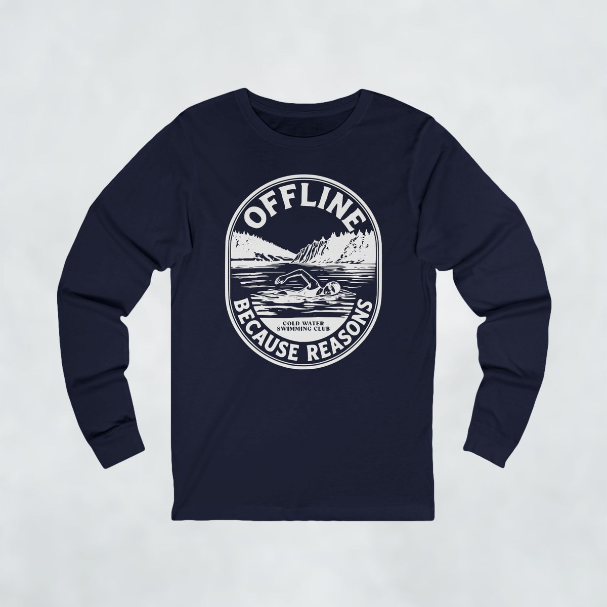 Offline Because Reasons Female Swimmer Long Sleeve T Shirt