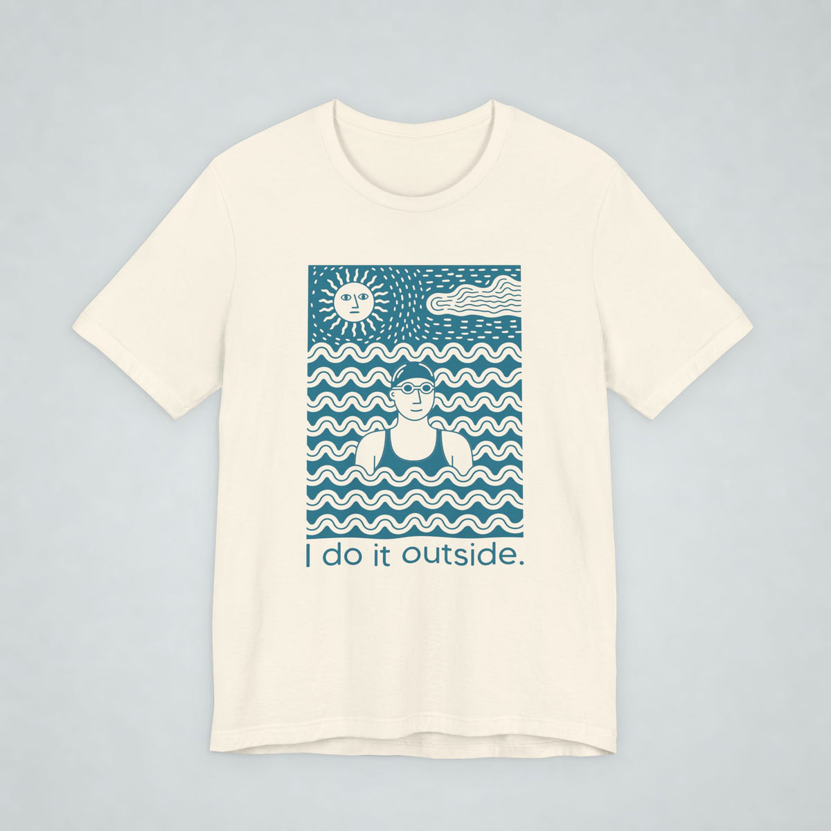 I Do It Outside Female Swim T Shirt