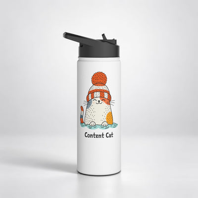 Content Cat Wild Swim Insulated Bottle