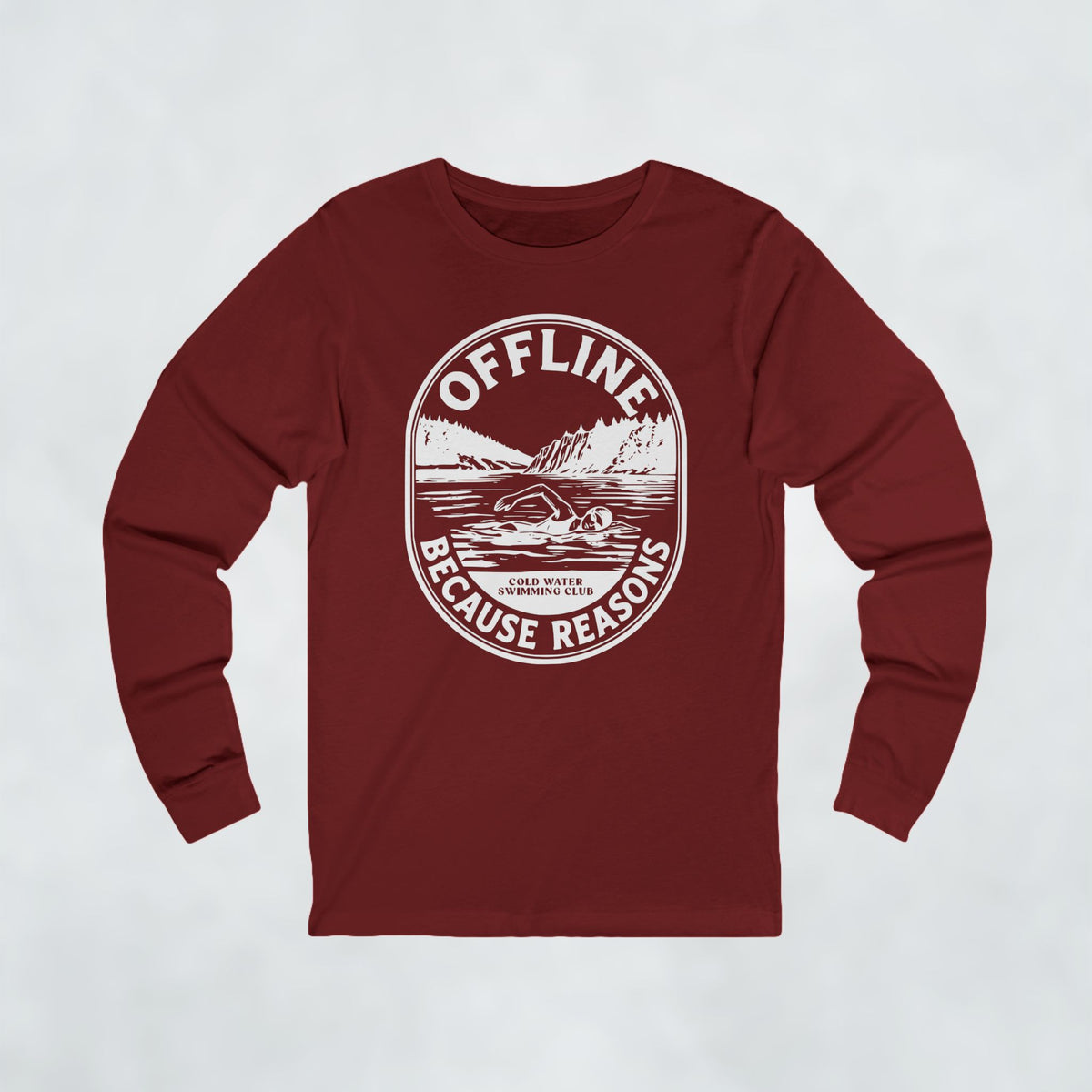 Offline Because Reasons Female Swimmer Long Sleeve T Shirt