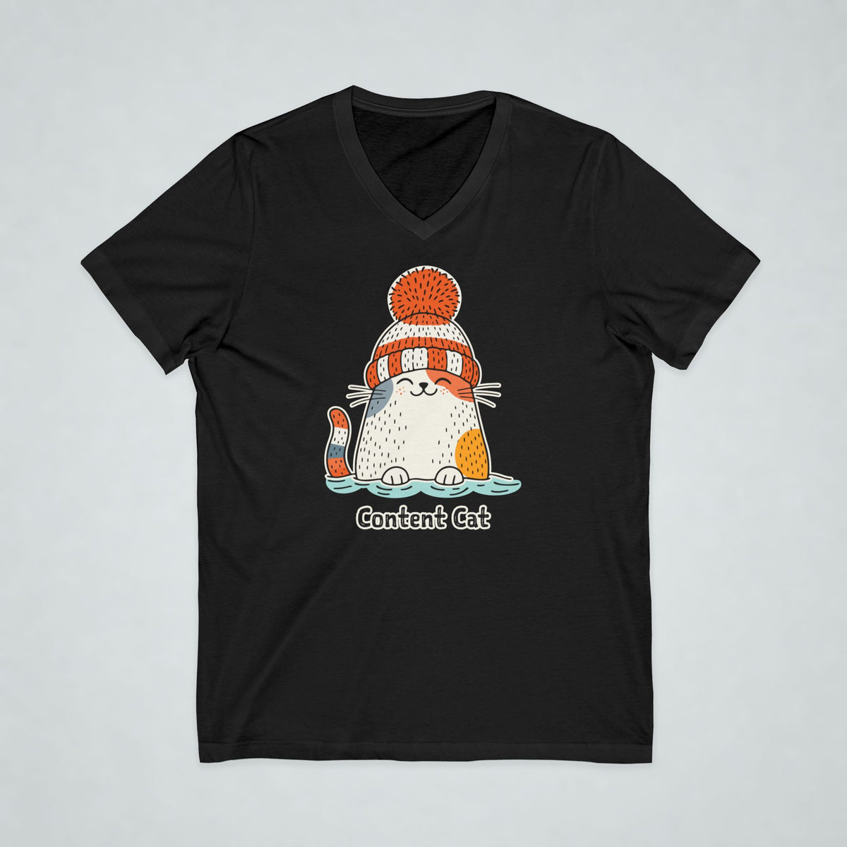 Content Cat Wild Swim V-Neck Tee
