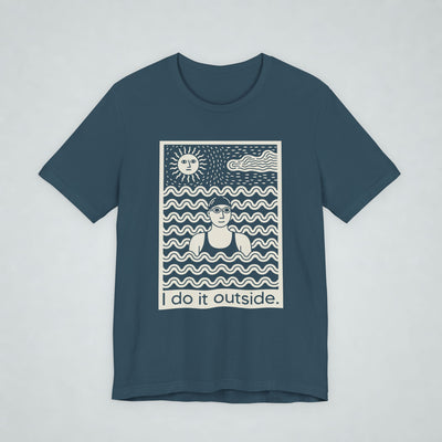 I Do It Outside Female Swim T Shirt