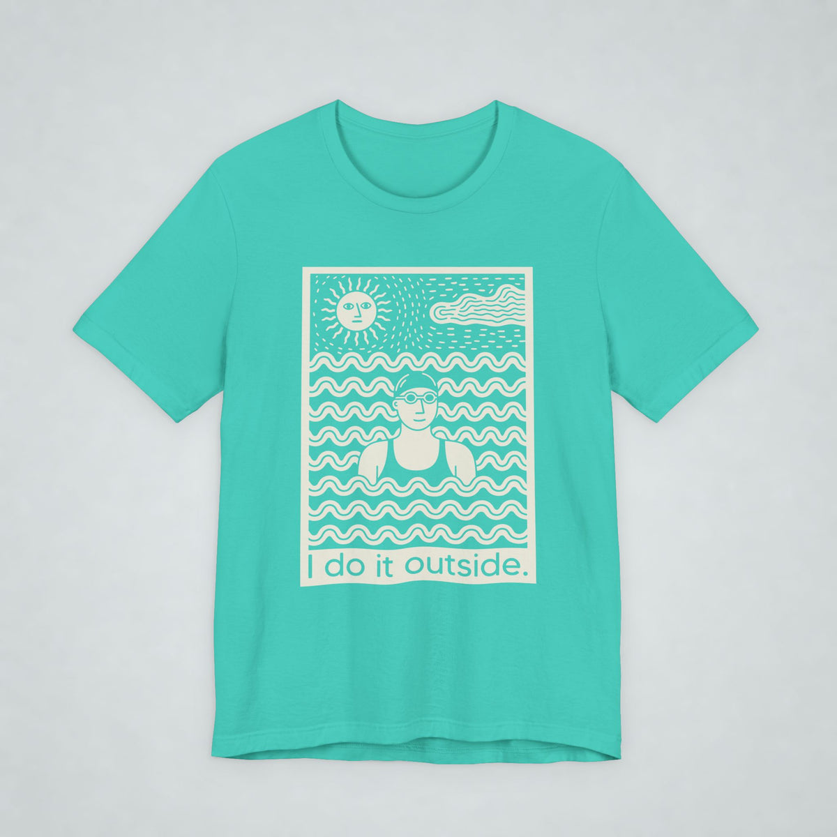 I Do It Outside Female Swim T Shirt
