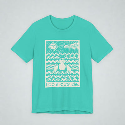 I Do It Outside Female Swim T Shirt