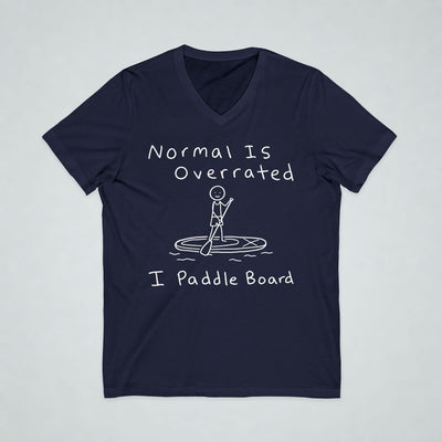 Normal Is Overrated Paddleboard Short Sleeve V-Neck Tee