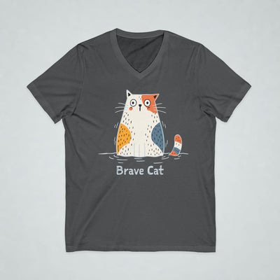 Brave Cat Wild Swim Short Sleeve V-Neck Tee