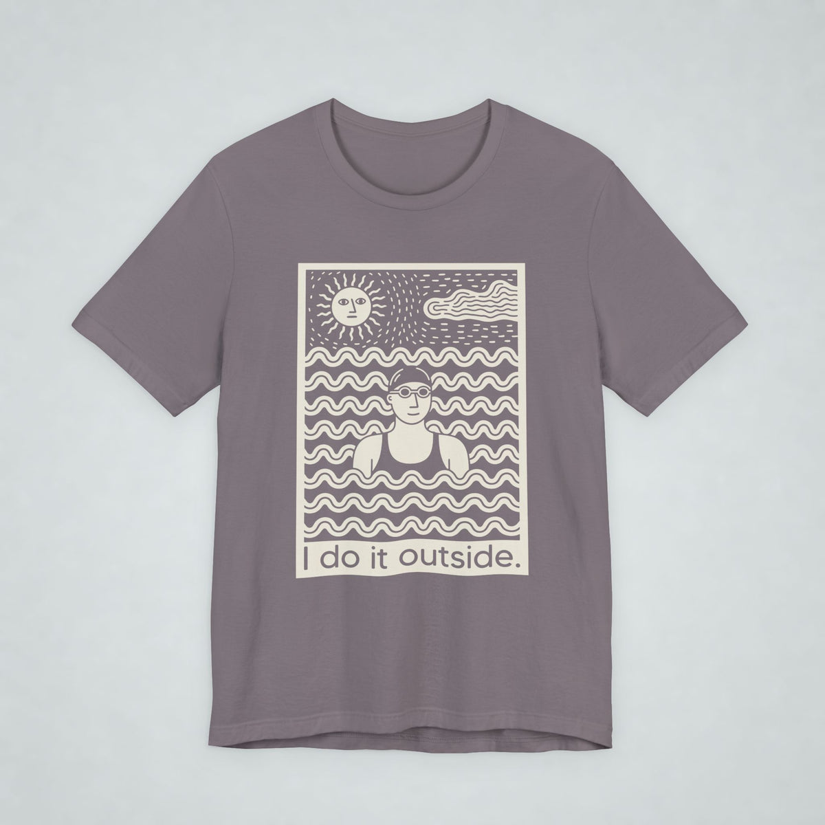 I Do It Outside Female Swim T Shirt