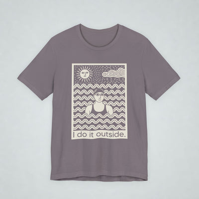 I Do It Outside Female Swim T Shirt