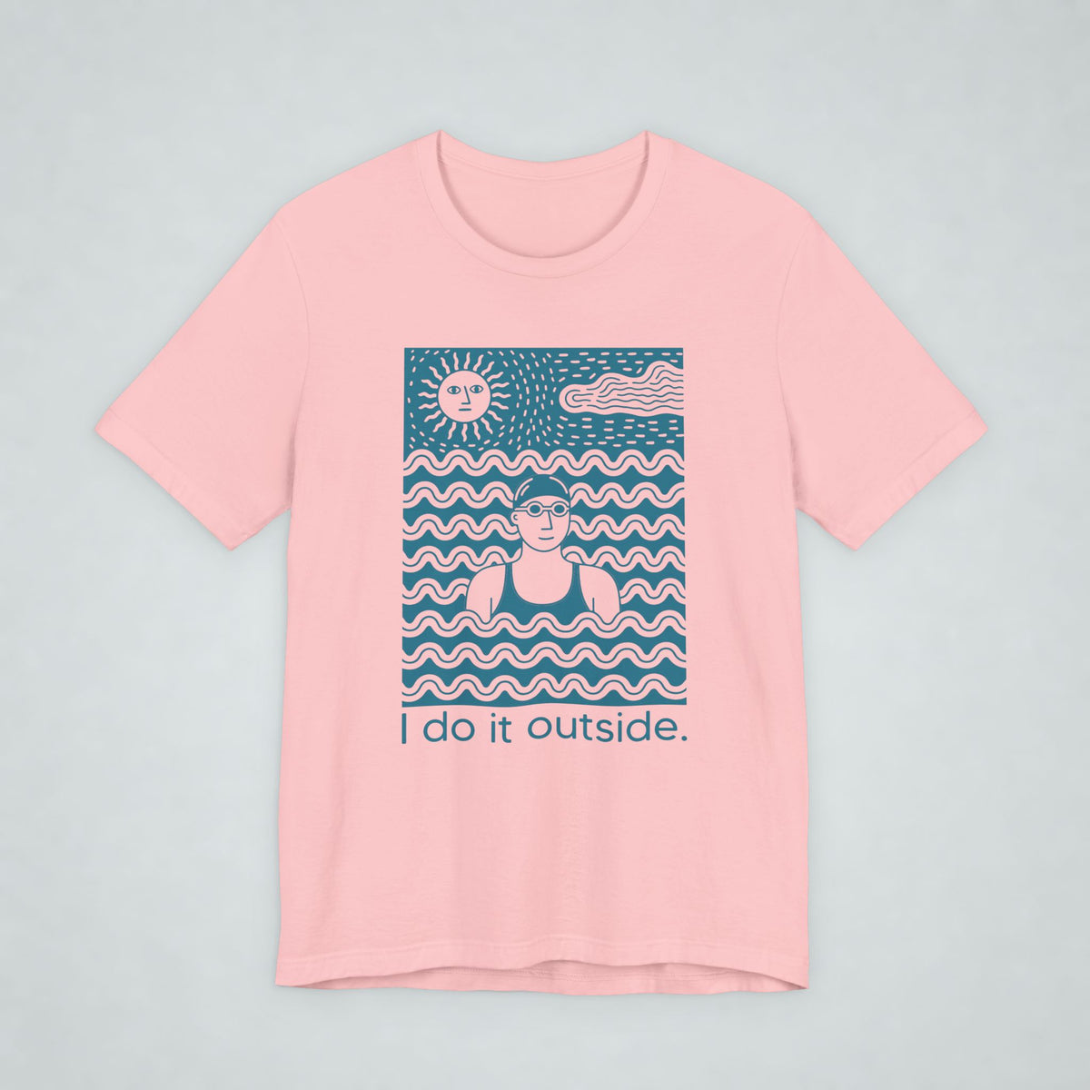 I Do It Outside Female Swim T Shirt