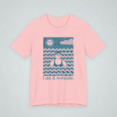 I Do It Outside Female Swim T Shirt