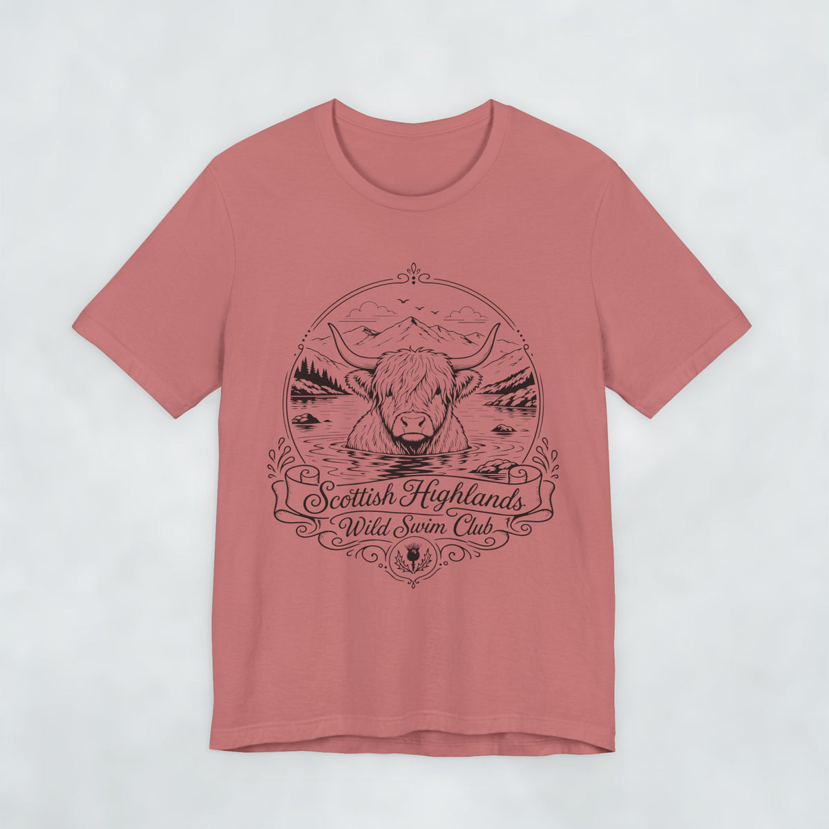 Scottish Highlands Wild Swim Club t shirt