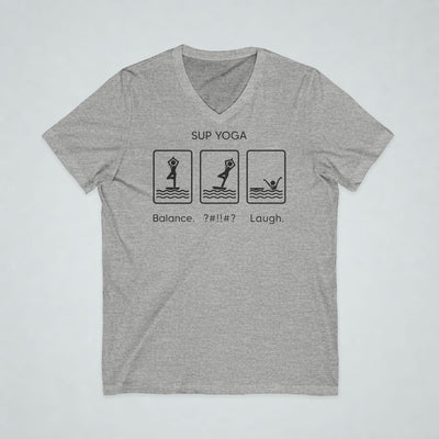 Balance Fall Laugh Short Sleeve V-Neck Tee