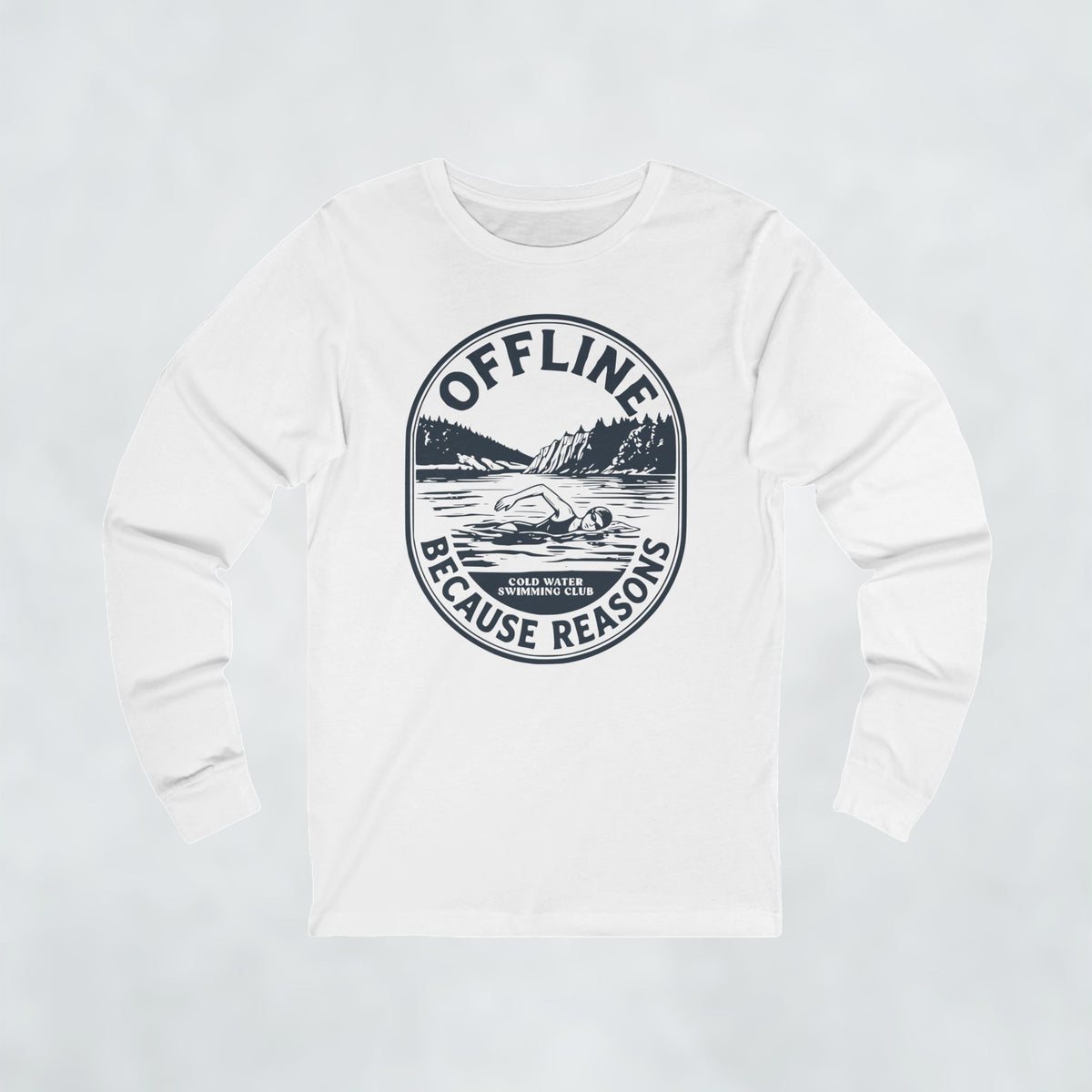 Offline Because Reasons Female Swimmer Long Sleeve T Shirt