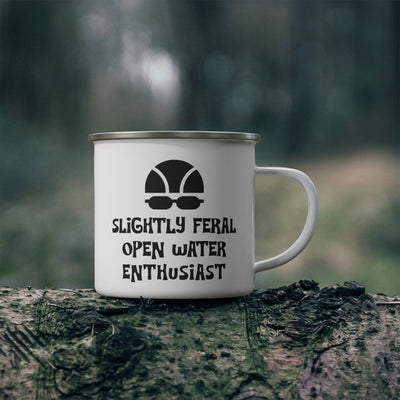 Slightly Feral Open Water Enthusiast  Enamel Mug