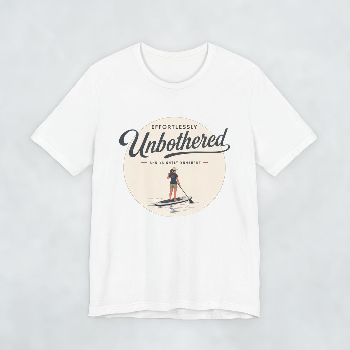 Effortlessly Unbothered Female Paddleboarder