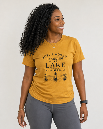 Just A Woman Standing In A Lake