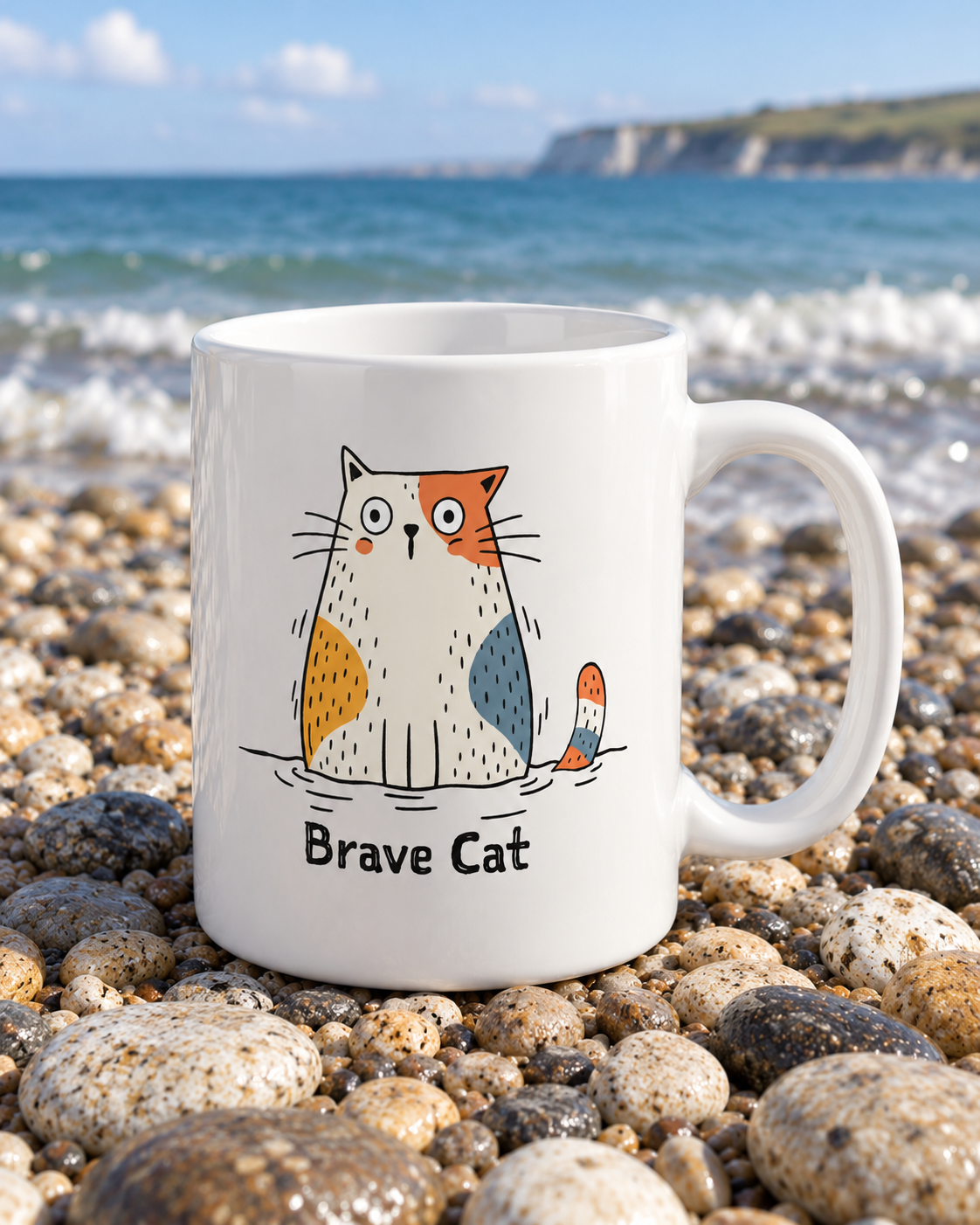Brave Cat Wild Swim Mug