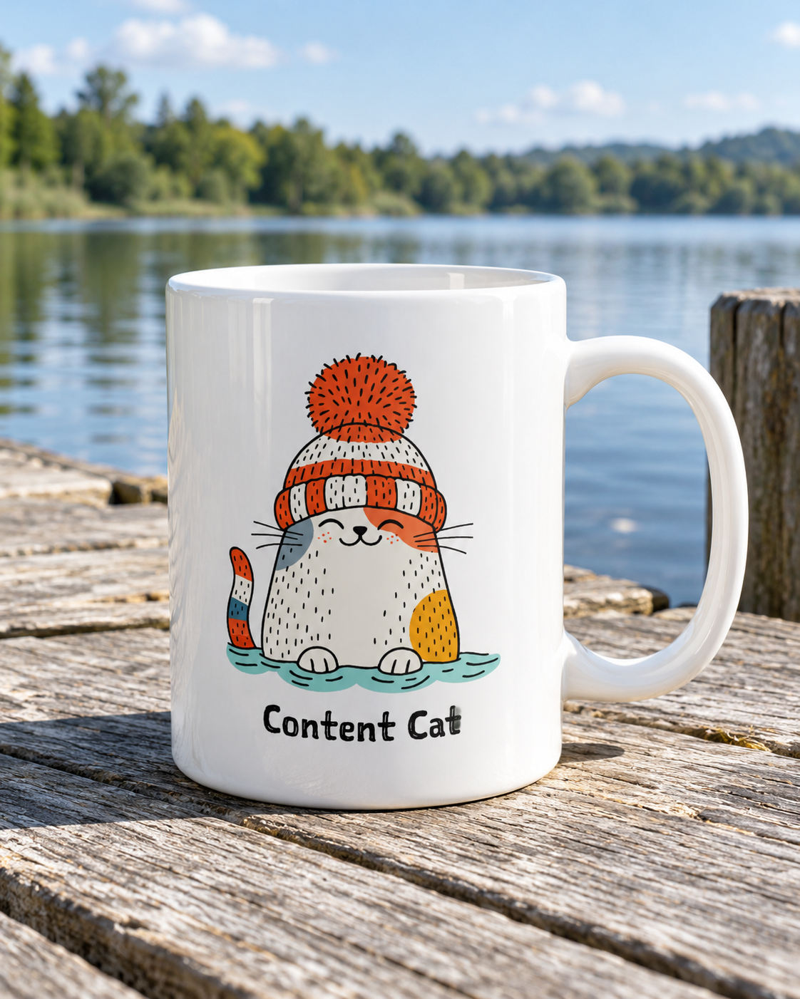 Content Cat Wild Swim Mug