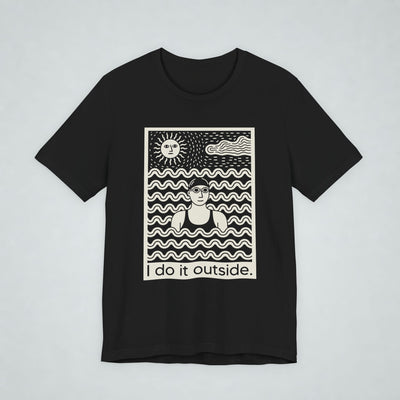 I Do It Outside Female Swim T Shirt